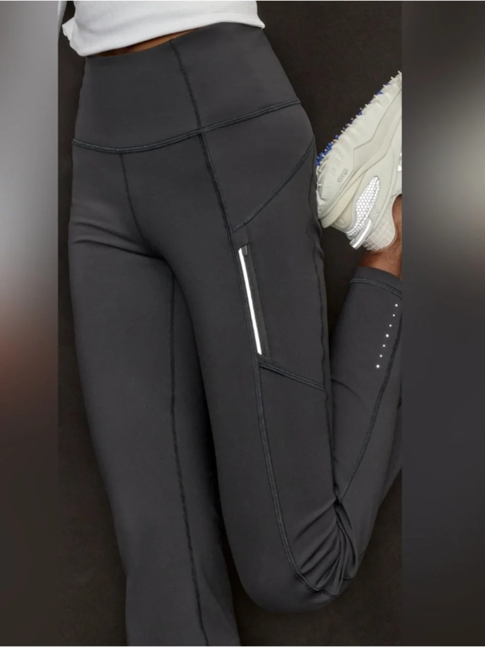 Athleta Fleece Lined Rainier Bootcut Pants Black Size Large Tall - Picture 16 of 16